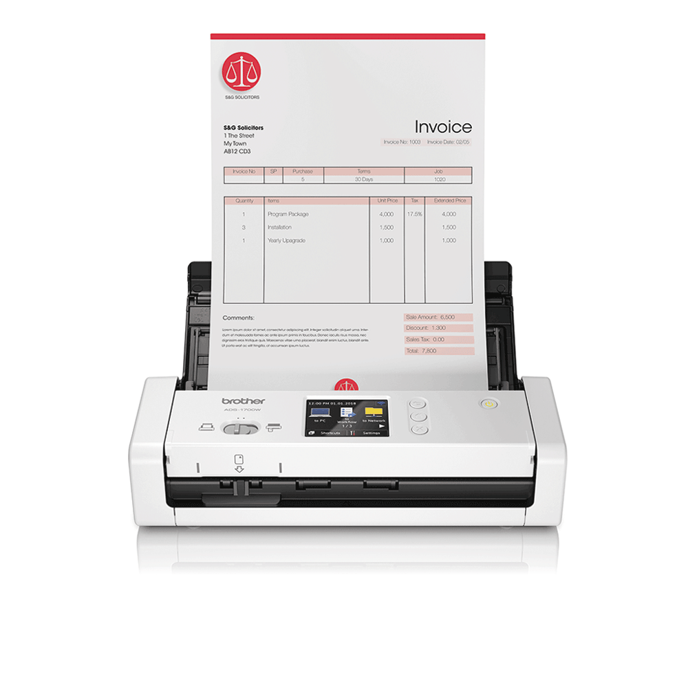 ADS-1700W Wireless, Compact Document Scanner